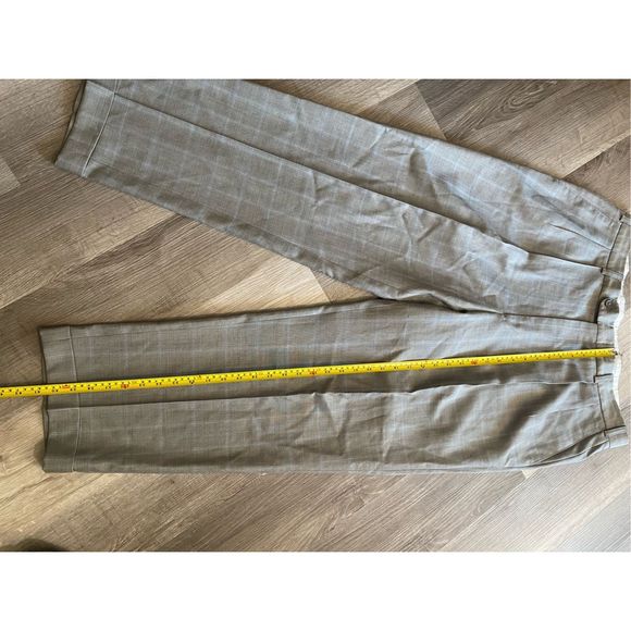 Lanificio Comero Gray Blue Plaid Italian Wool Linea Naturale Pants, Men's Sz 38 - Picture 5 of 14